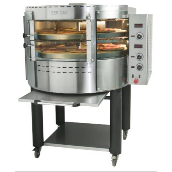 Cuptor pizza rotativ cu 2 camere